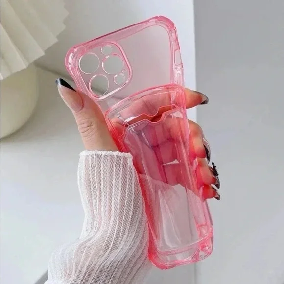 ⚠️Clearance iPhone 14/Pro/Pro Max Pink Transparent Phone Case - Picture 2 of 4